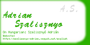 adrian szalisznyo business card