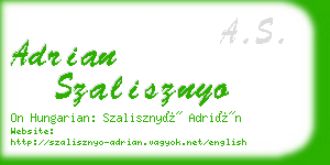 adrian szalisznyo business card